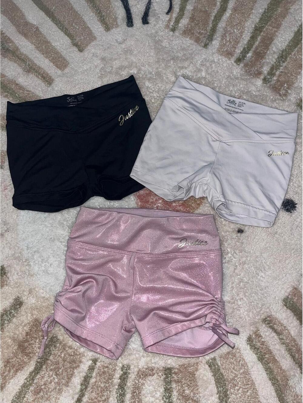 Justice Girls XS 5/6 Dance Gymnastics Shorts Bundle